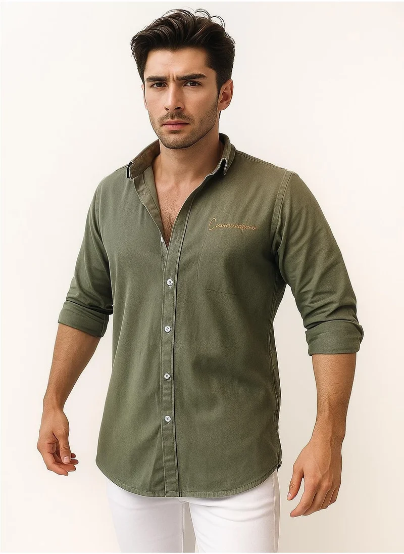 ثوجفيت قميص كتان فاخر عبوة من قطعتين أخضر + وردي