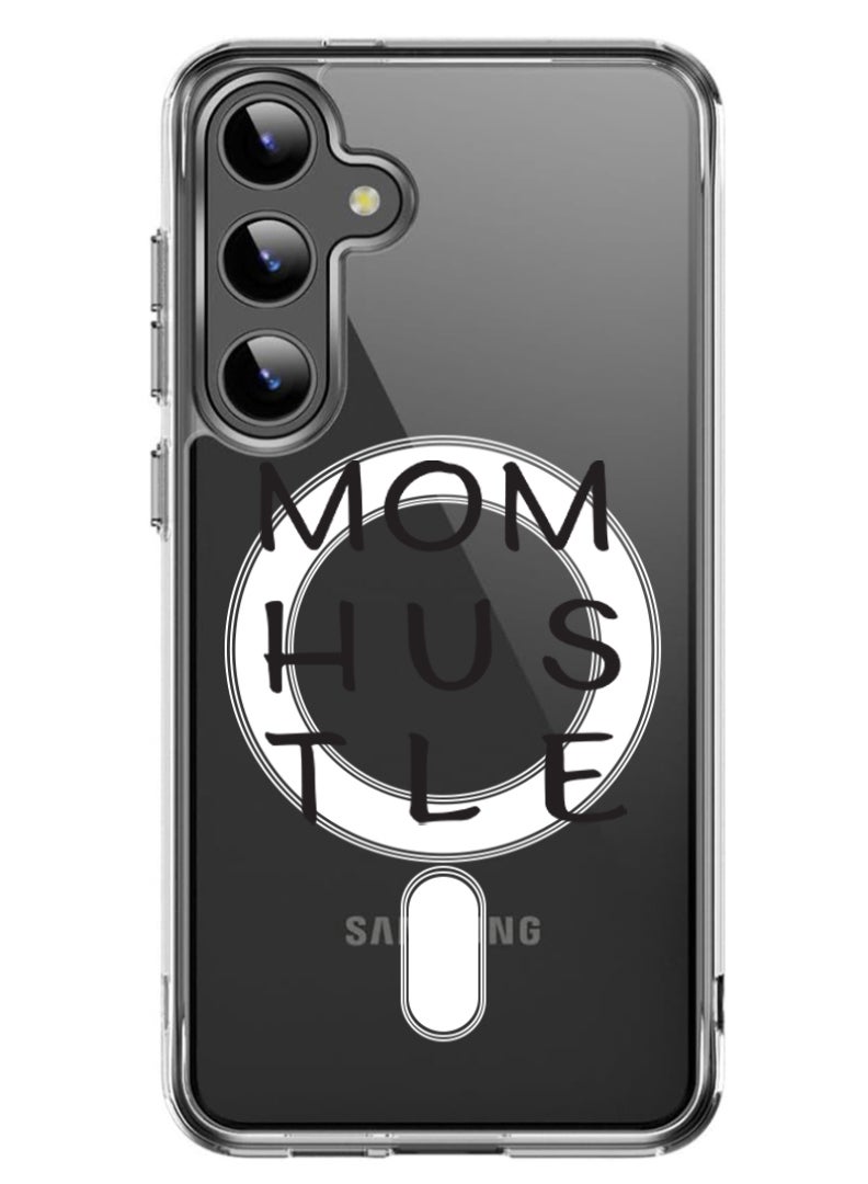 Theodor Magnetic Case for Samsung Galaxy S24 6.2-inch Compatible with MagSafe Wireless Charging, Shockproof Phone Bumper Cover Mom Hustle copy - Image 1