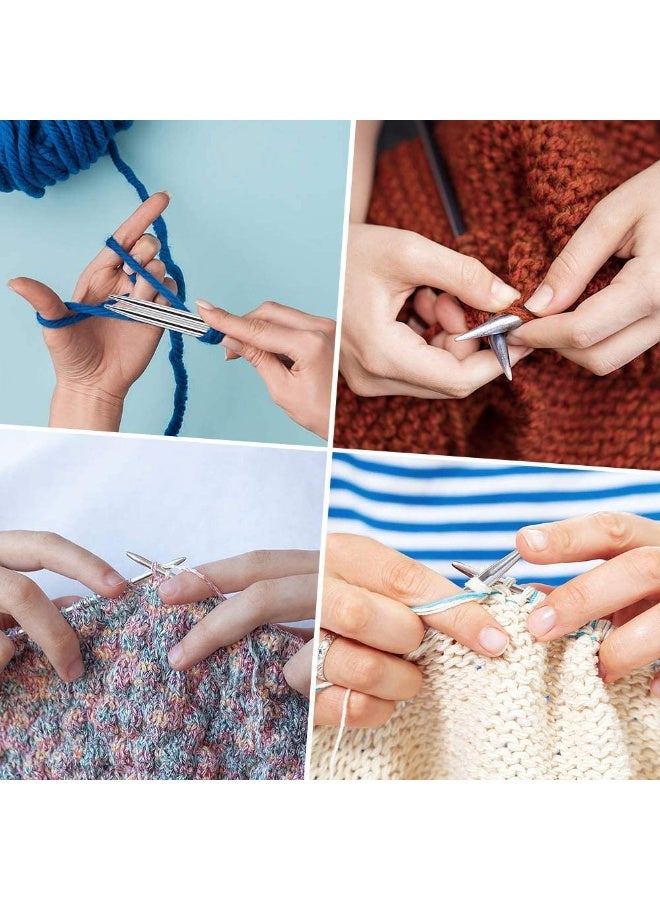 مجموعة إبر حياكة من 11 زوجًا، 22 قطعة، بطول 10 بوصات، مجموعة إبر حياكة أحادية الطرف من الفولاذ المقاوم للصدأ بمقاسات مختلفة من 2.0 مم إلى 8.0 مم، مجموعة إبر سترة للمبتدئين - Image 5