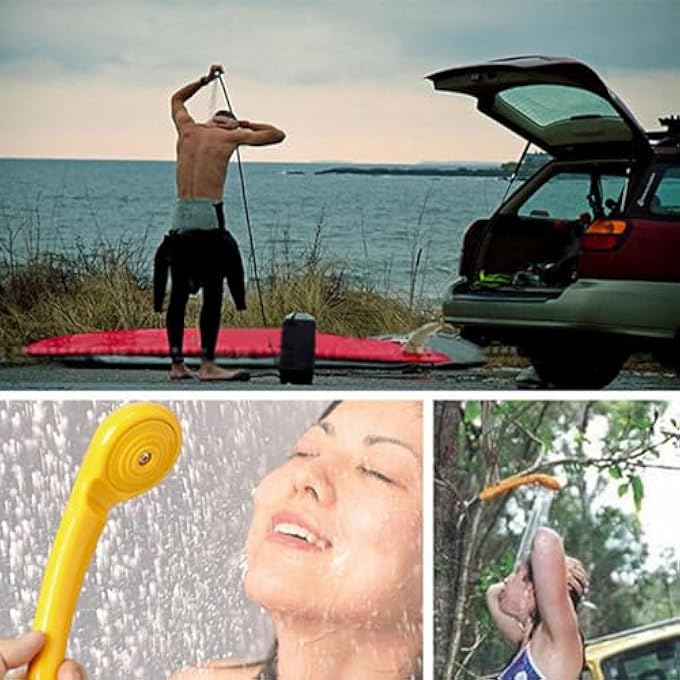Portable Outdoor Handheld Camping Shower Car Shower Water Spray Car Mounted Sprinkler For Travel Camping Garden Pet Blue - Image 3