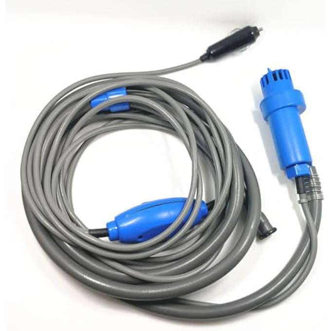 Portable Outdoor Handheld Camping Shower Car Shower Water Spray Car Mounted Sprinkler For Travel Camping Garden Pet Blue - Image 2