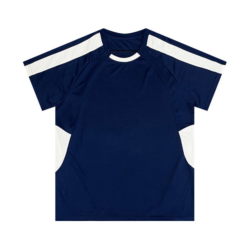 Summer Children'S Adult Sports Leisure Short-Sleeved Jersey Trendy Brand Design Sense Sports Contrast Color Splicing Machine Car Style T-Shirt - Image 3