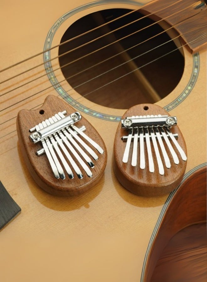 Generic Mini Thumb Piano Teardrop Kalimba 8 Keys -Wooden Finger Piano Piano With Lanyard, Professional Musical Gift For Valentine’S Day / Birthday, Perfect For Adult Beginners & Music Lovers  - Image 5