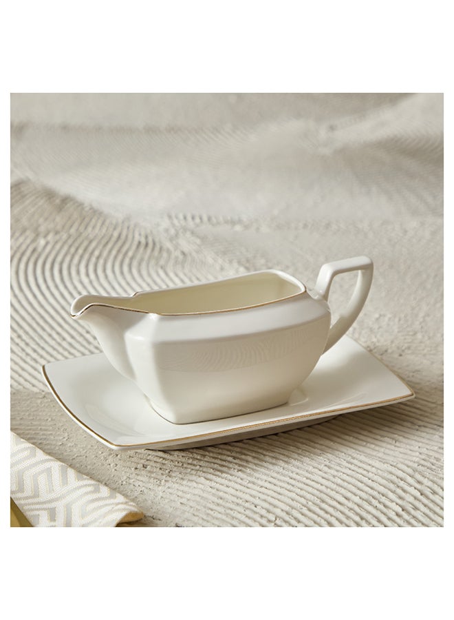 Home Box Peace 2-Piece Gravy Boat Set with Saucer 450 ml - Image 1