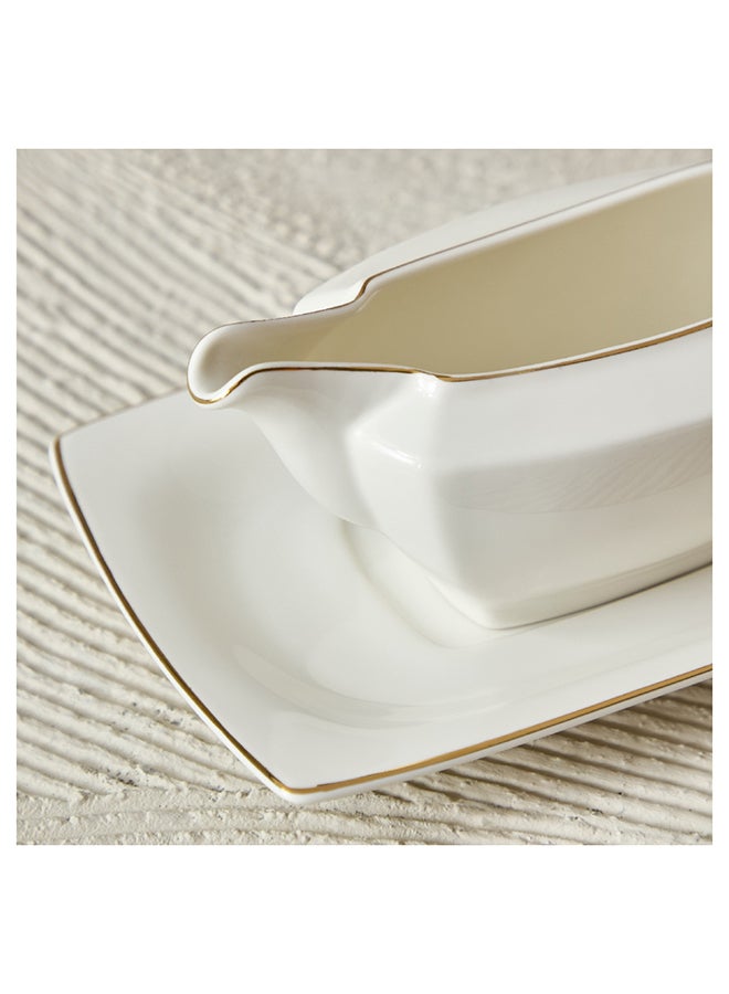 Home Box Peace 2-Piece Gravy Boat Set with Saucer 450 ml - Image 3