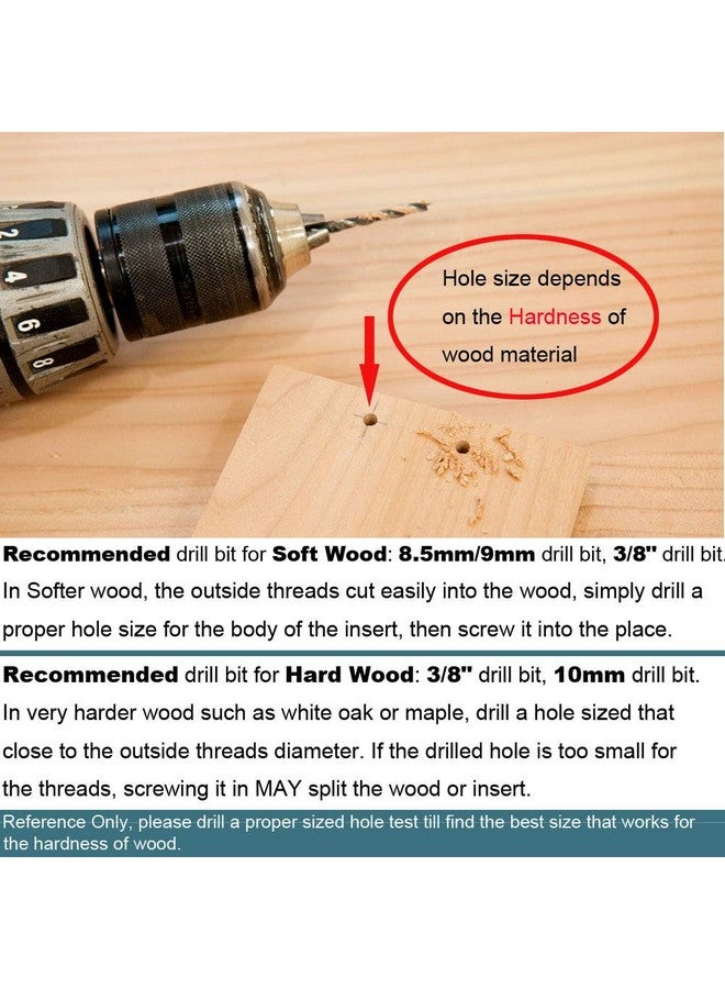 Sprite Science 1/4-20 Hex Drive Threaded Inserts for Wood - 40 Pieces - Image 3