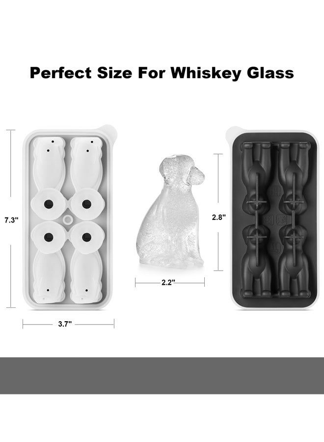 4 Hole Fun Shapes Large Golden Retriever Dog Ice Cube Tray For Whiskey, Cocktail, Bourbon, Cute Novelty Golden Retriever Gifts - Image 2