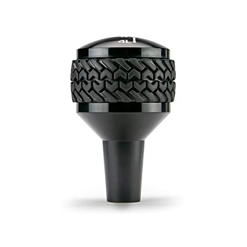 DV8 Offroad Replacement Shift Knob fits 2007-2018 Wrangler JK | 4WD Shifter | Billet Aluminum Construction | Rubber Tire Tread Grip - Image 3