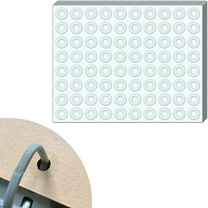 TownStix 4000 قطعة ملصقات تعزيز ثقب واضح لحماية ورق الملفات لصفحات مثقوبة - Image 1
