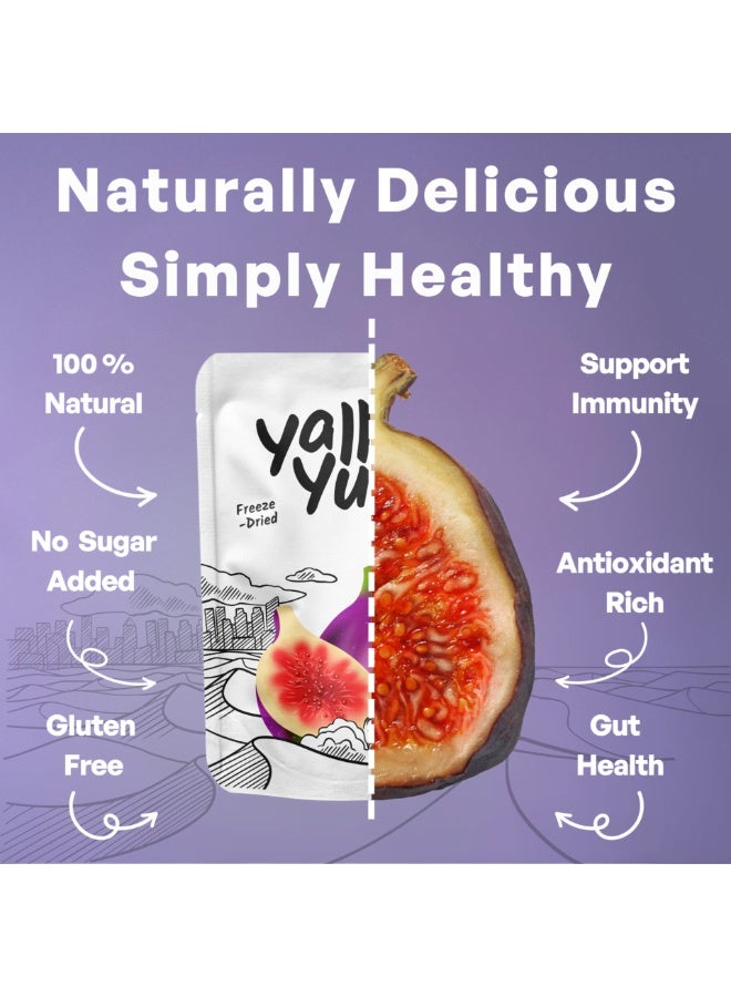 YallaYum Freeze-Dried Fig, 50g | 100% Fruit, Non-GMO, No Added Sugar, Gluten-Free,No Additives Added, Vegan, Made From 450g Fresh Fig | Healthy Snack for On-the-Go - Image 2