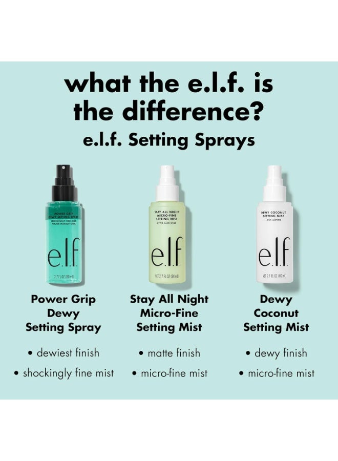 elf Lock Your Look & Glow All Day: elf Power Grip Dewy Setting Spray - 80ml - Image 3