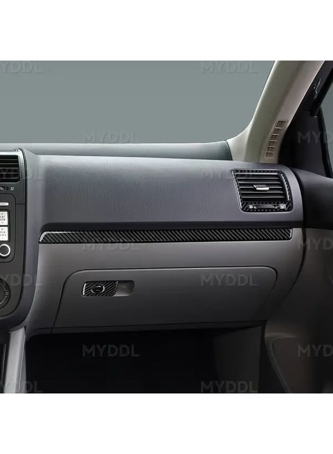 Carbon Fiber Interior Decal Car Storage Panel Sticker For Volkswagen Jetta V 2006 2010 EOS 2006 2010 Golf V VI Mk5 Mk6 Plus R R32 GTI Variant 2004 2014 Left Hand Drive Black - Image 5