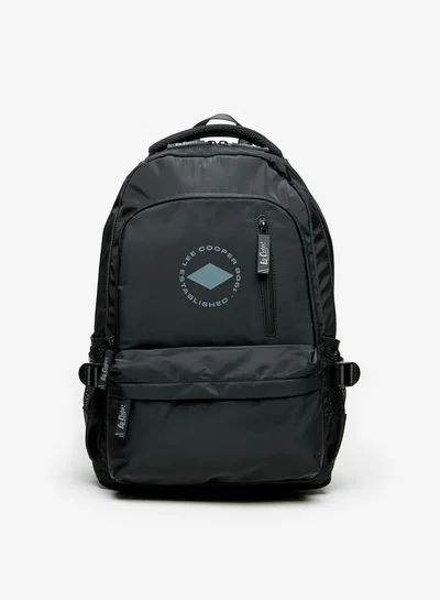 Lee Cooper Men Solid Backpack With Adjustable Straps And Zip Closure