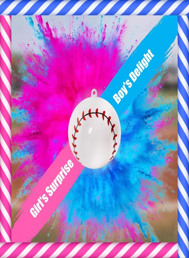 Bkkack 2 Pack Gender Reveal Baseball Pink and Blue Surprise Party and Baby Announcement - Image 2