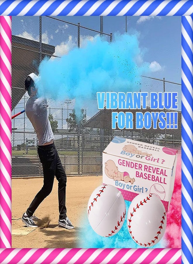 Bkkack 2 Pack Gender Reveal Baseball Pink and Blue Surprise Party and Baby Announcement - Image 5