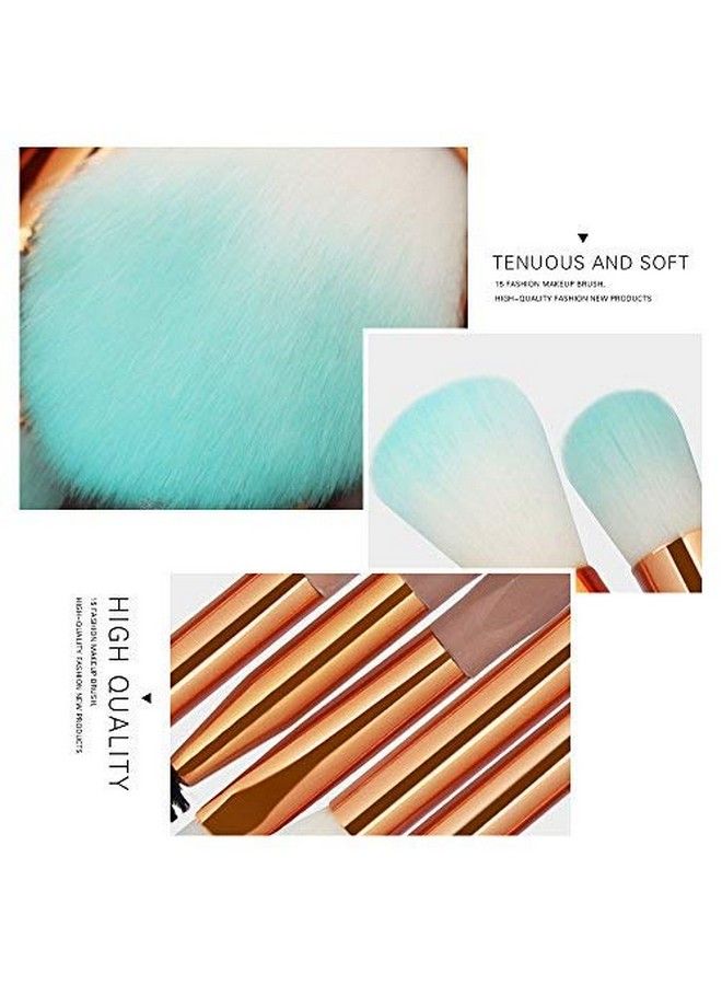 Tenmon Eye Brush Set 20 Pcs Unicorn Eyeshadow Eyeliner Blending Crease It Makeup Brushes Make Up Foundation Eyebrow Eyeliner Blush Cosmetic Concdealer Brushes (Green) - Image 5