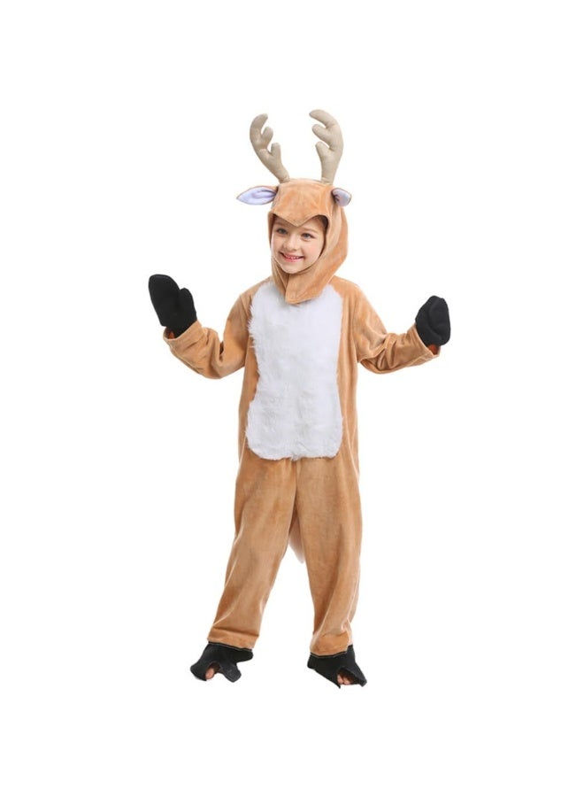 Prime Choice Kids Christmas Reindeer Costume Deer Animal Outfits Onesie Party for Boys and Girls (7-9Years) - Image 5