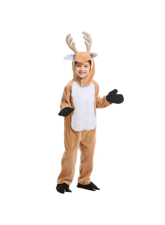 Prime Choice Kids Christmas Reindeer Costume Deer Animal Outfits Onesie Party for Boys and Girls (7-9Years) - Image 4