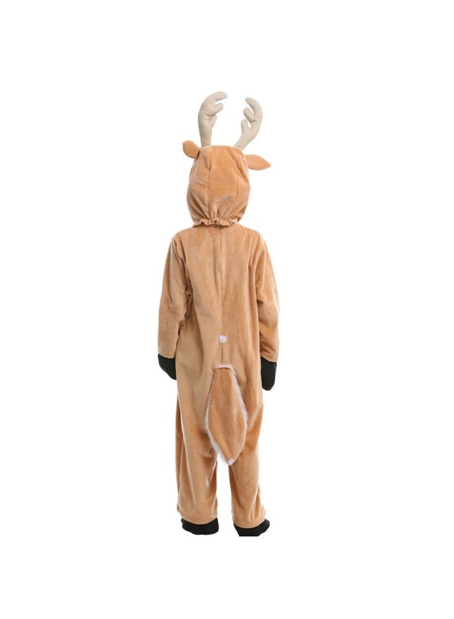 Prime Choice Kids Christmas Reindeer Costume Deer Animal Outfits Onesie Party for Boys and Girls (7-9Years) - Image 3