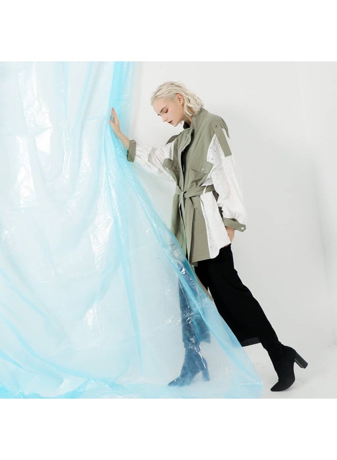ZAGHOU Lace Patchwork Loose Trench Coat - Image 2