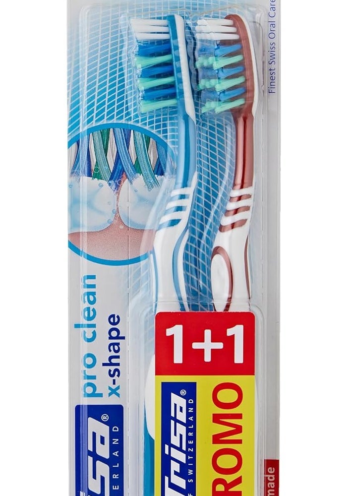 TRISA فرشاة أسنان تريزا إكسترا برو كلين سوفت - عبوة من 2 بلون متنوع - Image 1