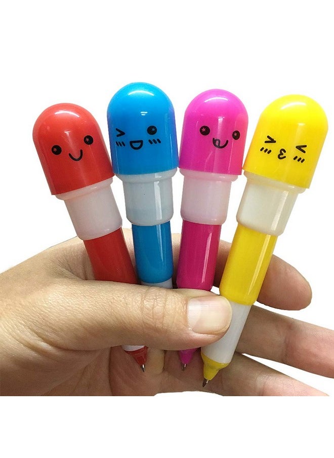 SunAngel - Pill Shaped Pens Retractable Ball Pens,Vitamin Capsule Pens,Nurses Week Office Supplies (24) - Image 1