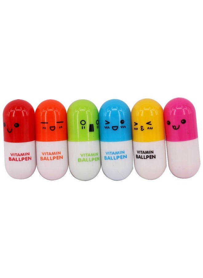 SunAngel - Pill Shaped Pens Retractable Ball Pens,Vitamin Capsule Pens,Nurses Week Office Supplies (24) - Image 1