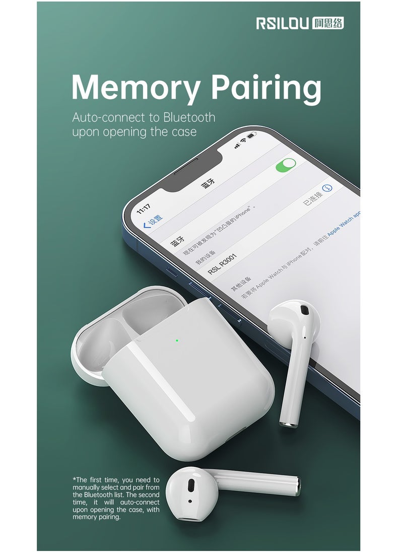 سماعات أذن بلوتوث X1 AirPlus Lite TWS، كشف سعوي ذكي داخل الأذن، بطارية زر فولاذية عالية الأمان، تدوم لفترة أطول، شحن سريع، ضبط مستوى رئيسي للصوت الأصلي، أبيض