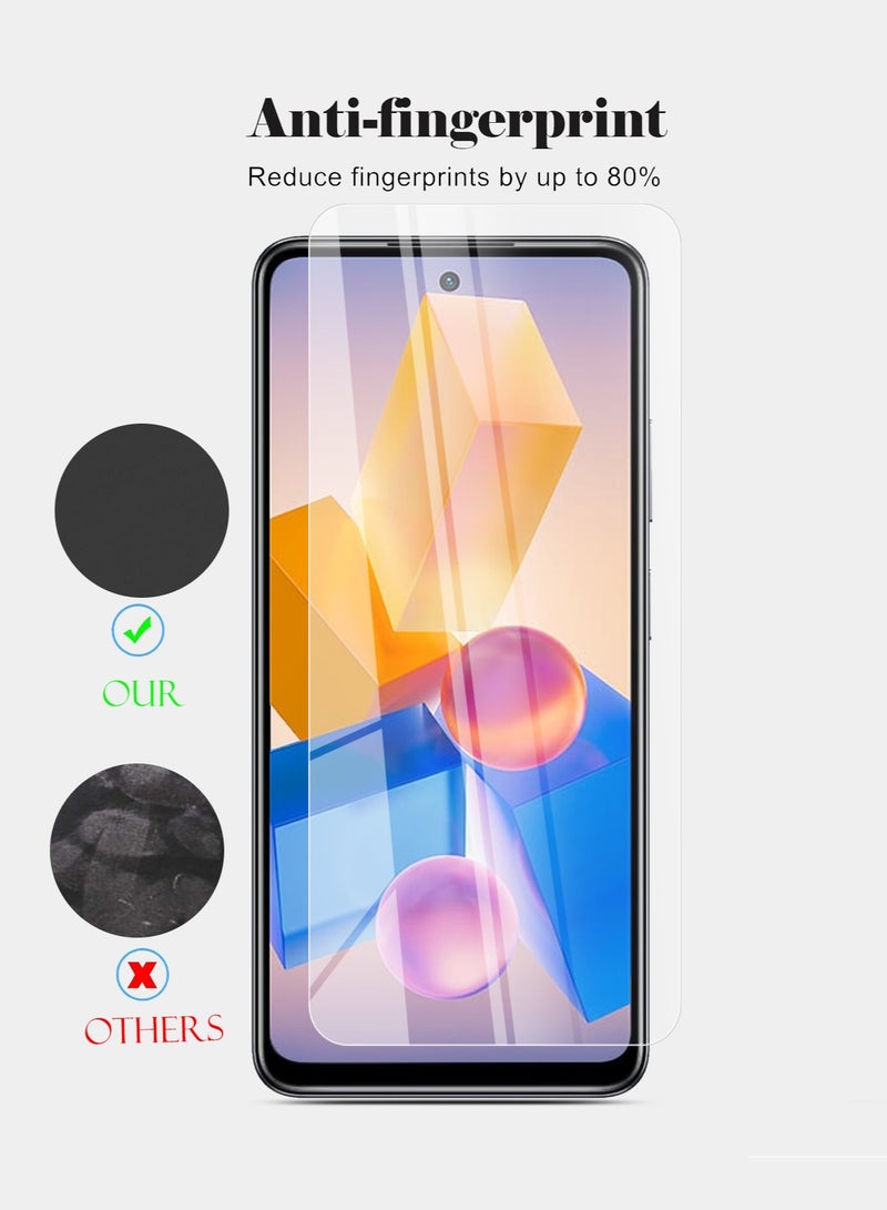 Techie حماية شاشة زجاجية مقسّاة HD لهاتف Infinix Hot 40i - مضادة للانعكاس ومضادة للفقاعات بصلابة 9H وسمك 0.33 مم وحواف مدورة وسهلة التركيب - Image 4