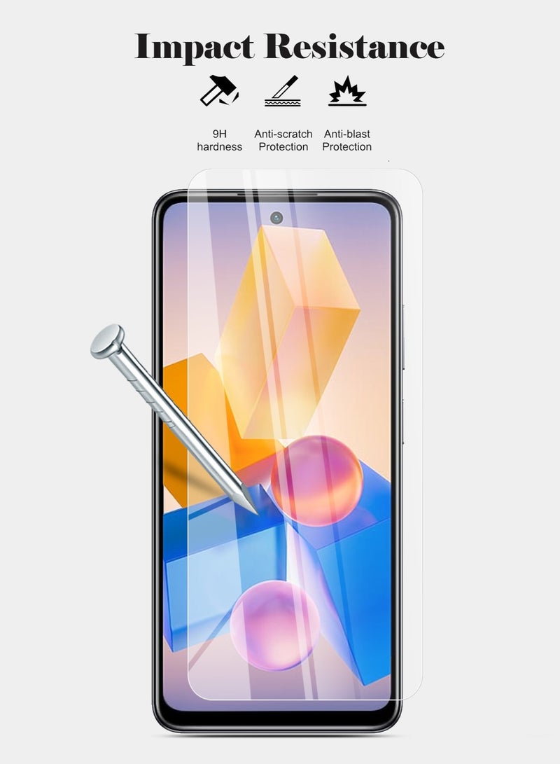 Techie حماية شاشة زجاجية مقسّاة HD لهاتف Infinix Hot 40i - مضادة للانعكاس ومضادة للفقاعات بصلابة 9H وسمك 0.33 مم وحواف مدورة وسهلة التركيب - Image 5