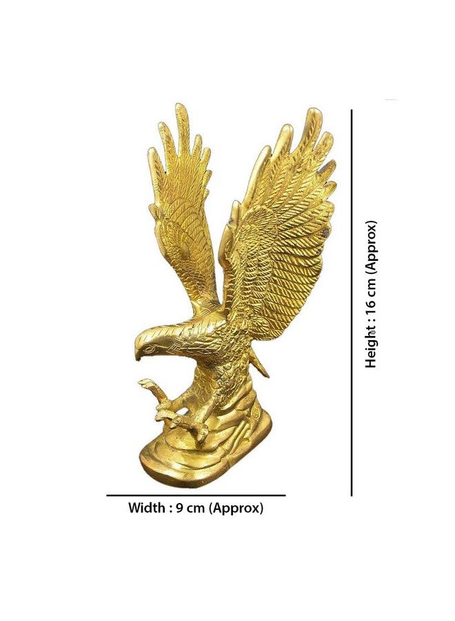Crystu Brass Eagle Vastu Feng Shui Flying Golden Eagle Spreading Wings for Remedy for Negativity - Image 5