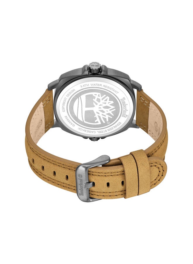 Timberland Men Williston Green Dial Leather Strap Analog Watch for Men, 48mm - Image 3