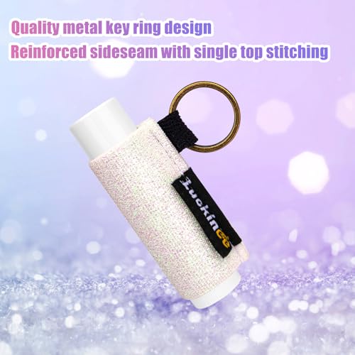 LUCKINEE 5PCS Lip Balm Holder Keychain Lip Gloss Keychain Holder Lipstick Keychain Holder Lip Balm Pouch Compatible with ChapStick Key Chain, Burt's Bees-Christmas Stocking Stuffers Gifts - Image 5