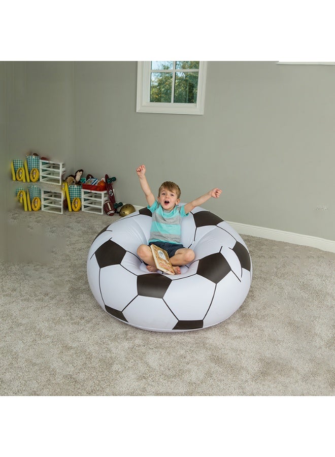 Bestway Inflatable Soccer Chair 114×112×71 cm Model 75010 – Comfortable Air Chair No Filling – Inflatable Lounge Seat for Kids & Adults – Floor Chair for Bedroom & Garden - Image 2