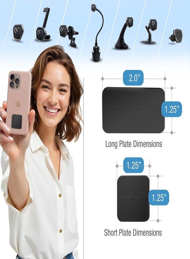 Naztech MagBuddy 2 Pack Magnet Phone Case Plate - Adhesive Metal Plate for Phone Magnet Strong Magnetic Sticker Magnetic Plates with Adhesive Backing Metal Stickers for Magnets for iPhone & Android - Image 5