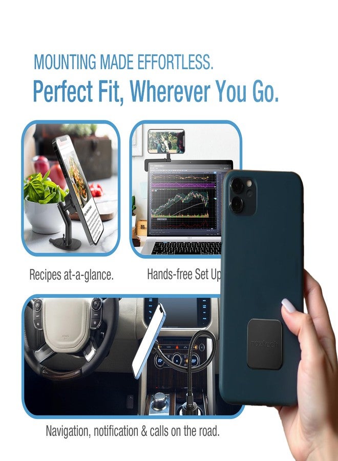 Naztech MagBuddy 2 Pack Magnet Phone Case Plate - Adhesive Metal Plate for Phone Magnet Strong Magnetic Sticker Magnetic Plates with Adhesive Backing Metal Stickers for Magnets for iPhone & Android - Image 3