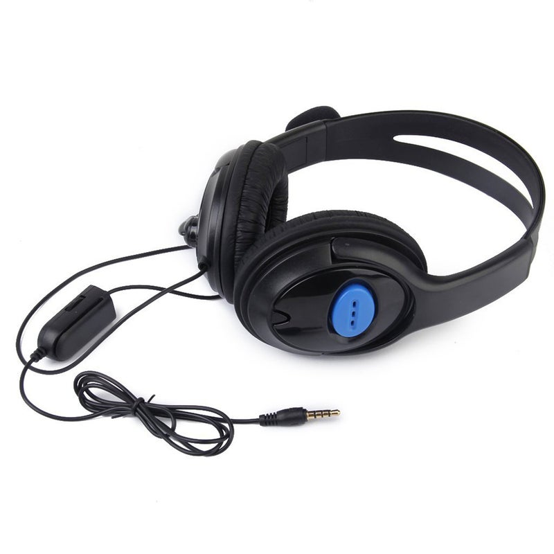 3.5mm Double Earpiece Stereo Headphone Headset Earphone with Volume Control for (Black) - Image 5