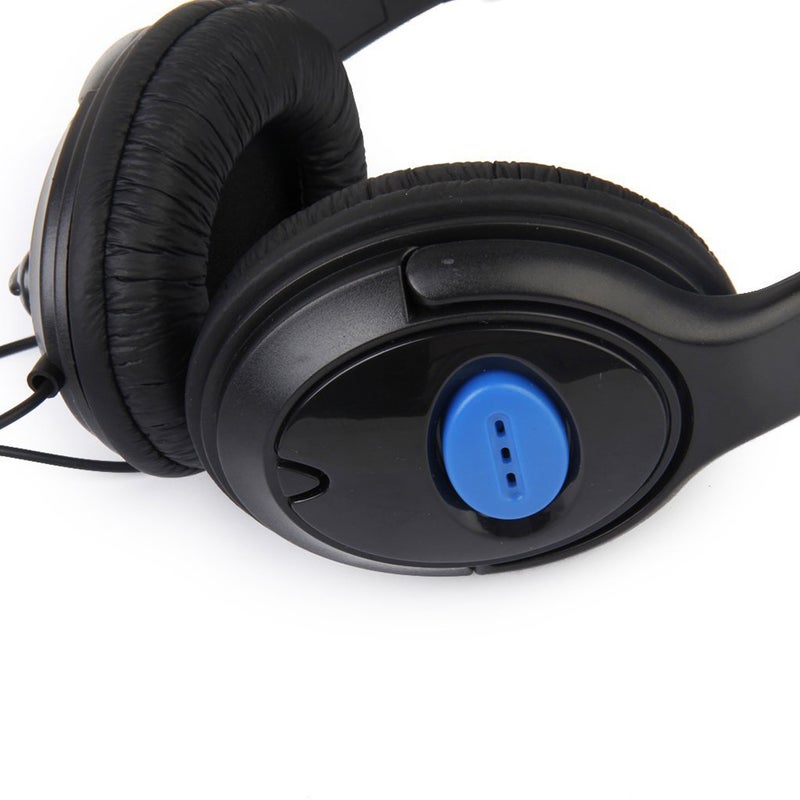 3.5mm Double Earpiece Stereo Headphone Headset Earphone with Volume Control for (Black) - Image 4