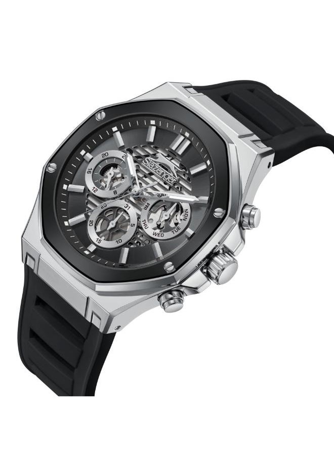 Slazenger SLAZENGER SL.9.2390.2.01 Men's Multi Function Display Watch & Silicone Strap Black  - Image 2