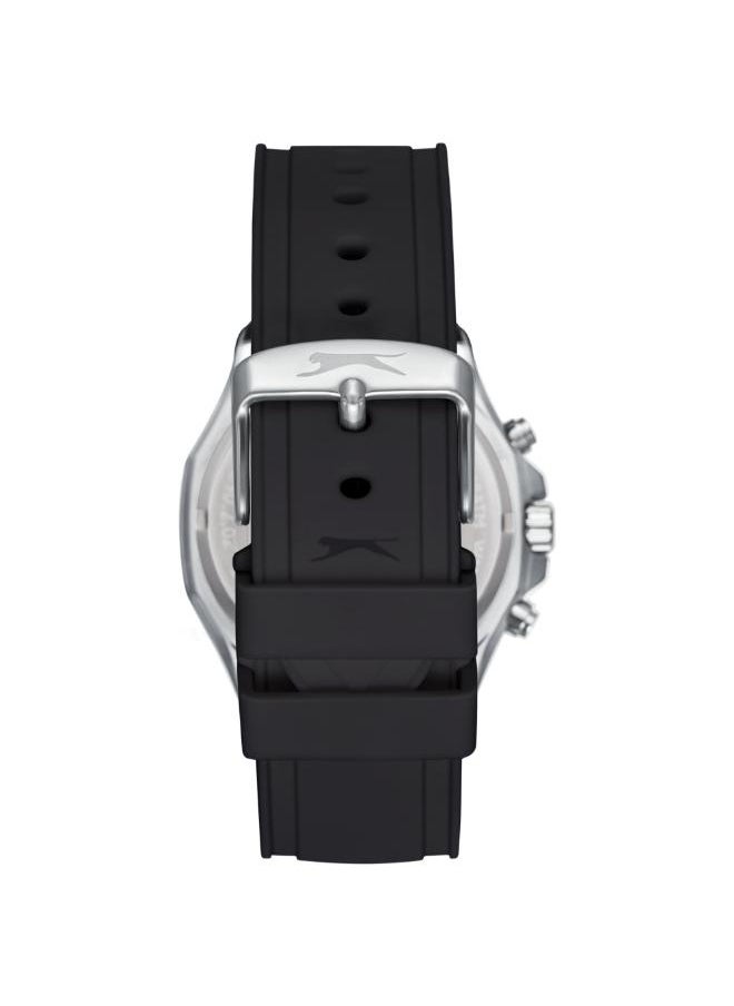 Slazenger SLAZENGER SL.9.2390.2.01 Men's Multi Function Display Watch & Silicone Strap Black  - Image 4