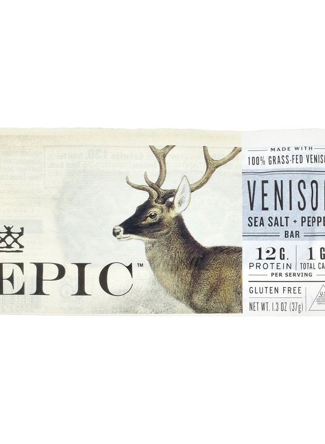 Epic Venison Sea Salt + Pepper Bar 1.3 oz (37 g)