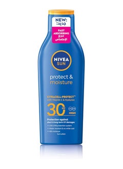 Nivea NIVEA SUN Lotion, UVA & UVB Protection, Protect & Moisture, SPF 30, 200ml  - Image 1