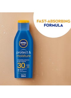 Nivea NIVEA SUN Lotion, UVA & UVB Protection, Protect & Moisture, SPF 30, 200ml  - Image 2