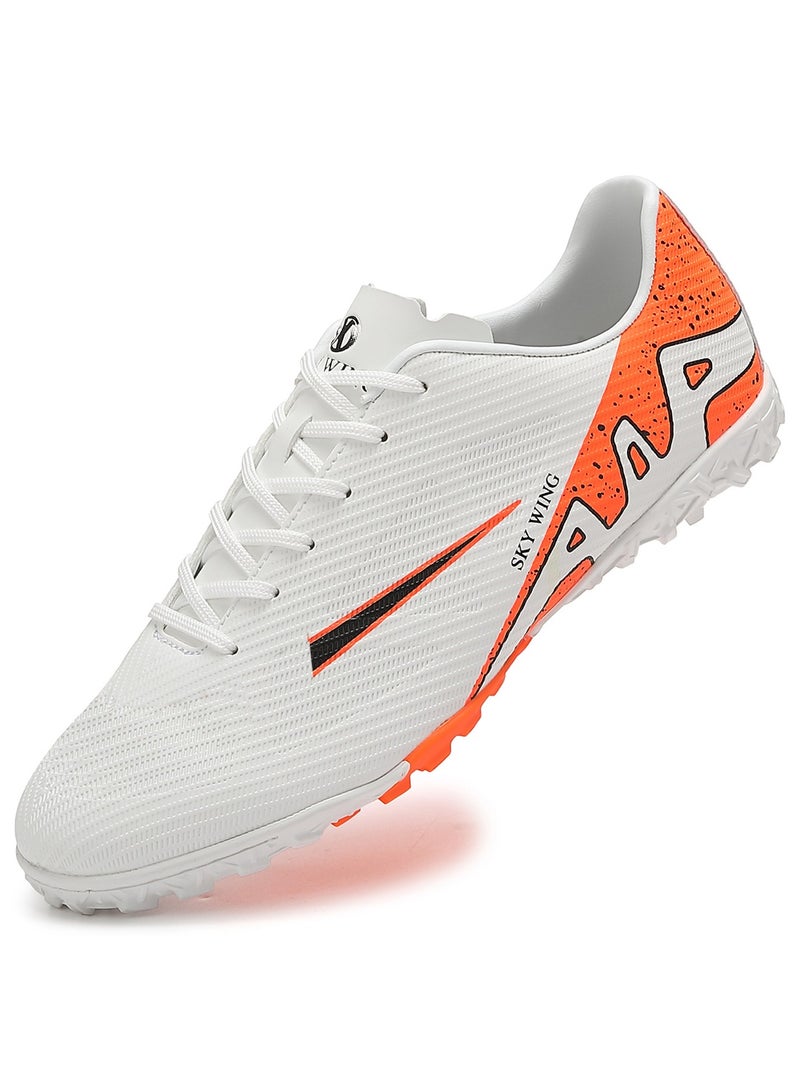 SKY WING Soccer Shoes Kid,Low Top Football Cleats For Boy And Girl Indoor Outdoor Lightweight Shock Training Boots Professional Turf Shoes Sport Athletic Ground Football Boots  - Image 1