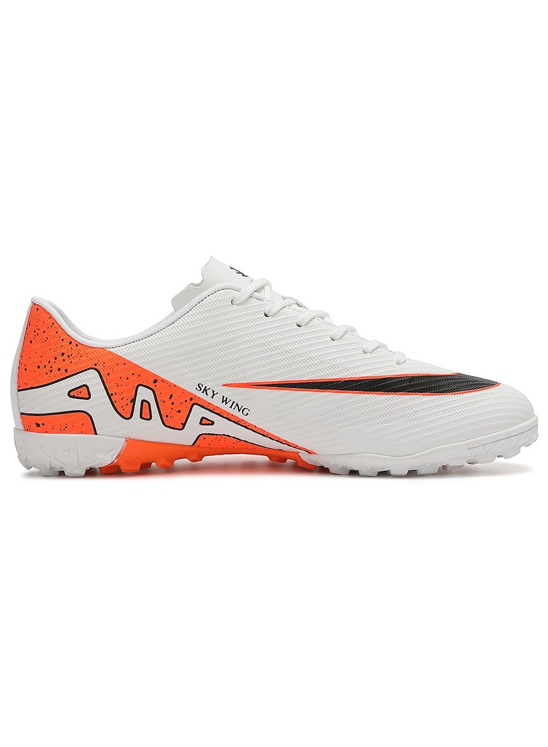 SKY WING Soccer Shoes Kid,Low Top Football Cleats For Boy And Girl Indoor Outdoor Lightweight Shock Training Boots Professional Turf Shoes Sport Athletic Ground Football Boots  - Image 2