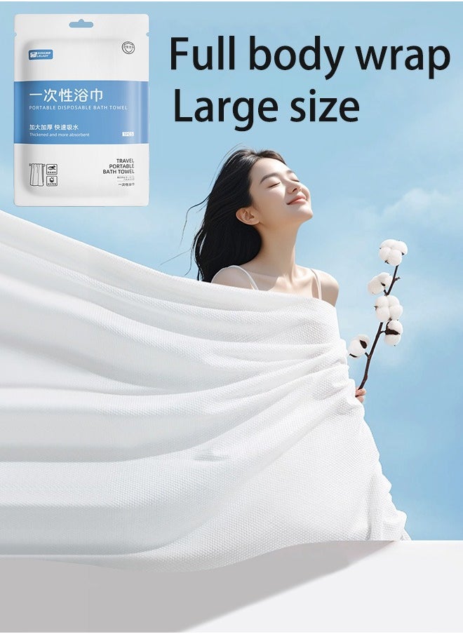 Generic 6 Sets Disposable Travel Towels【 Consist of 2 Pack Bath Towels, 2 Pack Hair Drying towels, 2 pack Face towel (4 Piece Towels)】,Durable Large Portable Thicken Camping Towels for Travel Hotel, Business Trip Swimming, Pet Towels, Sauna Spa Hot Spring Water Play ,Bath Towel Size 70cm×40cm, Hair Towel Size 25cm×65cm, Face Towel Size 30cm×70cm  - Image 3