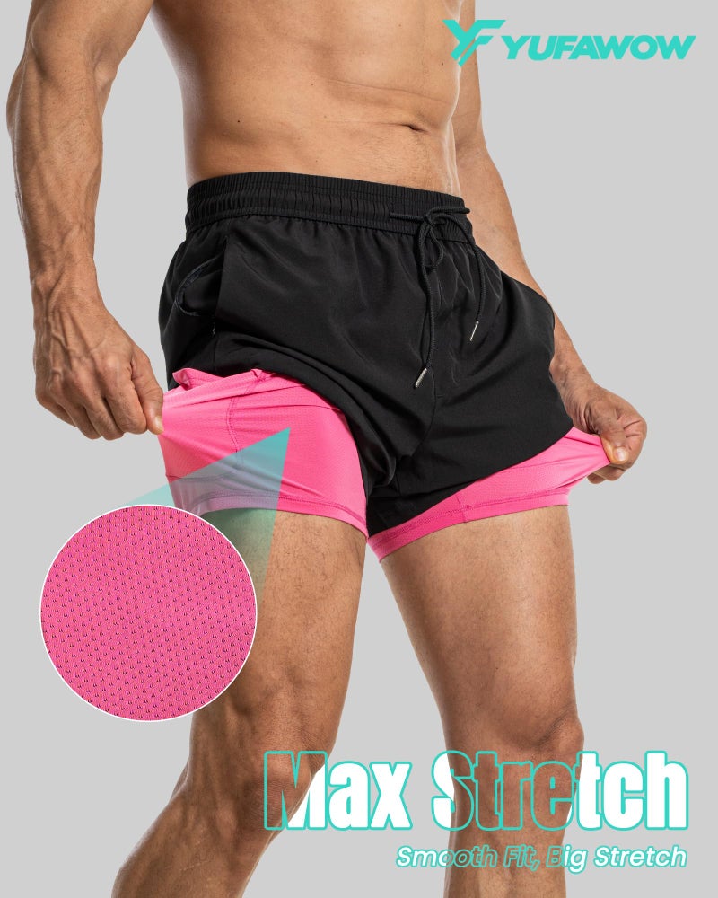 Yufawow 7 Inch Men Swim Trunks Compression Liner Quick Dry Swimwear Bikini Swimsuit Bathing Suit Beach Water Shorts Gym Essential Running Accessories Workout Must Have Athletic Necessities Yoga Stuff Gear - Image 5