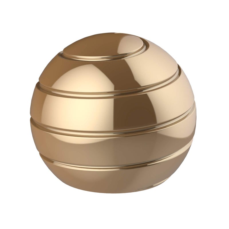 Apqdw Spinning Kinetic Desk Toy 217 Optical Illusion Toys Executive Desktop Fidget Desk Toys for Office for Adults for Christmas Stocking Stuffer 55MM Gold - Image 2