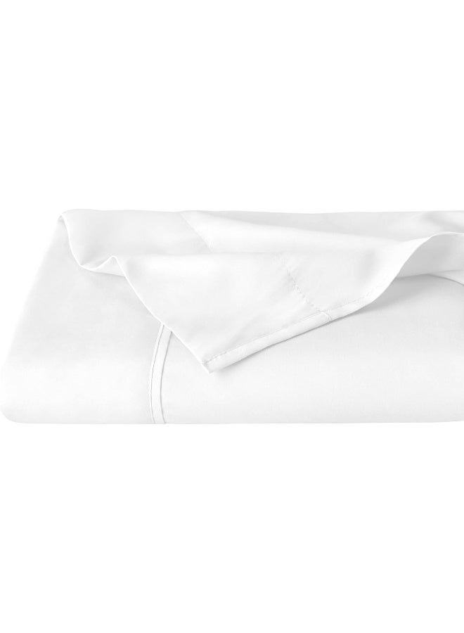 Bare Home Queen Flat Sheet - Premium 1800 Ultra-Soft Top Sheet - Hotel Luxury - Double Brushed - Easy Care - 1 Queen Flat Sheet Only (Queen, White) - Image 1