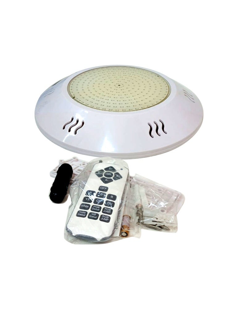 POOL MART Pool Light IP68 RGB LED 12v-18W 252LEDs 280mm Dia x 40mmm Height with remote - Image 2